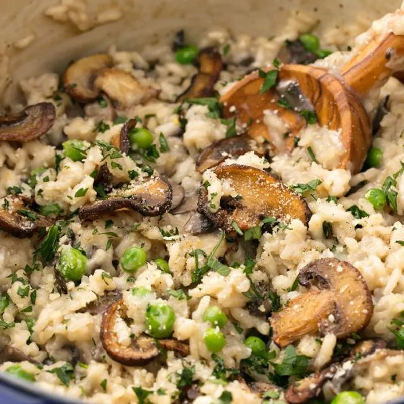 Imagen de portada de Receta De Risotto Cremoso Con Champinones