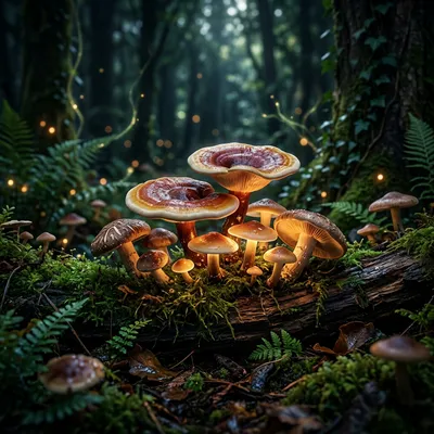 Variedad de hongos medicinales y curativos